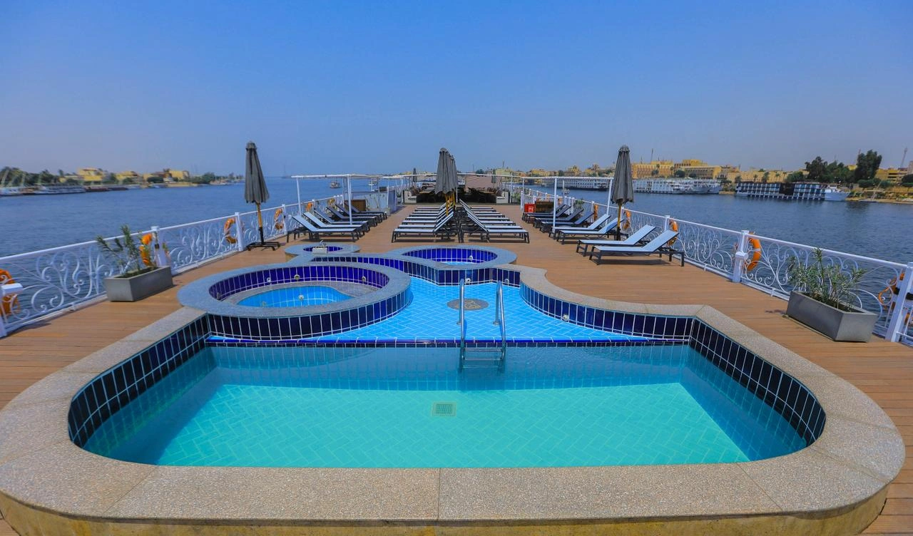 Sun deck of the MS Nile Palace Cruise Nile cruise